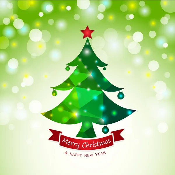 Vánoční strom abstraktní kartu pozadí — Stockový vektor