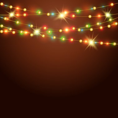 Renkli garland ile tatil arka plan