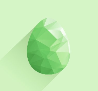 Soyut üçgenler, poligonal vektör yumurta uzun gölge ile