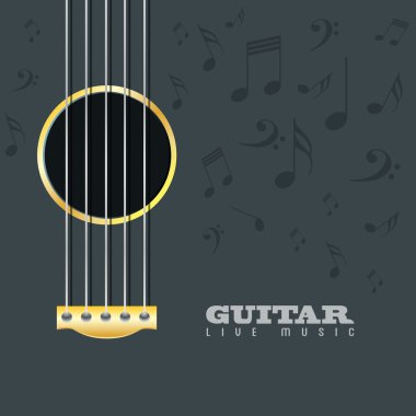 Gitar canlı müzik afiş arka plan