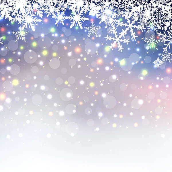 Fondo de Navidad abstracto con copos de nieve — Vector de stock