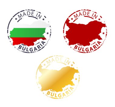 Bulgaristan damga - zemin otantik damga ülke harita ile yapılan