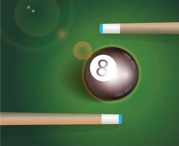 La huit boule. Billiard Contexte — Image vectorielle