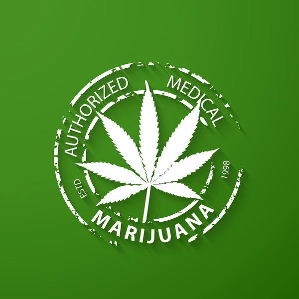 Authorized medical marijuana grunge rubber stamp — Stock Vector
