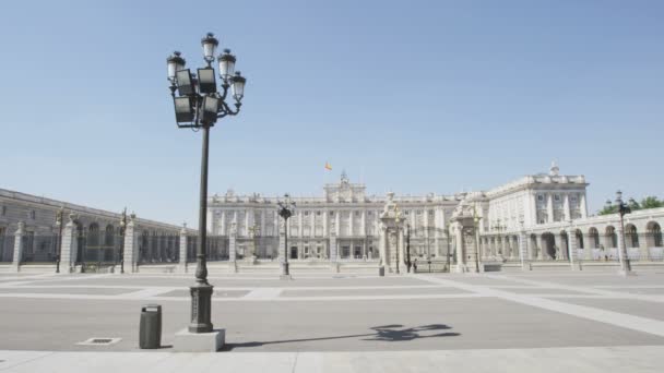 Madrid Spanyol Istana Kerajaan Madrid landmark tujuan wisata — Stok Video