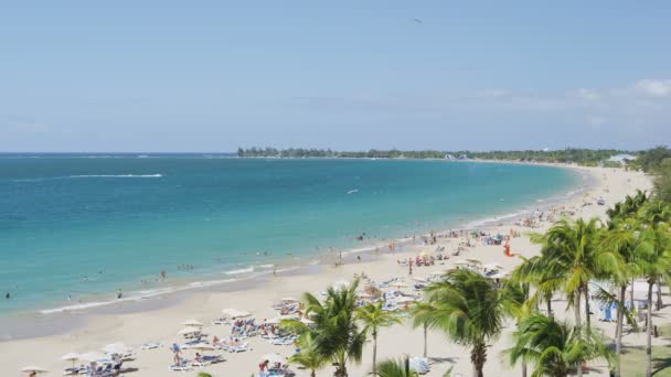 Νήσος Βέρντε Παραλία στο Πουέρτο Ρίκο - Τουριστικός προορισμός διακοπών — Αρχείο Βίντεο