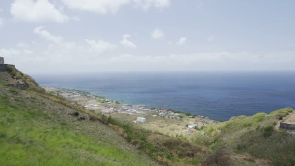 Svatý Kryštof Brimstone Hill pevnost na Svatý Kryštof - Karibik výletní destinace — Stock video