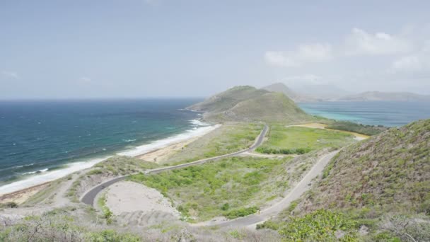 St. Kitts nature landscape in Caribbean - Caribbean cruise destination — Stock Video