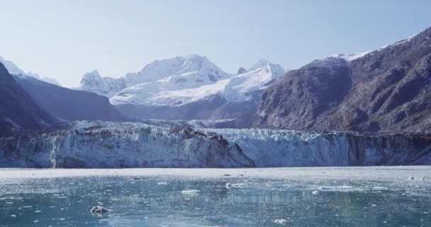 Concept de réchauffement climatique et de changement climatique avec fonte des glaciers — Video