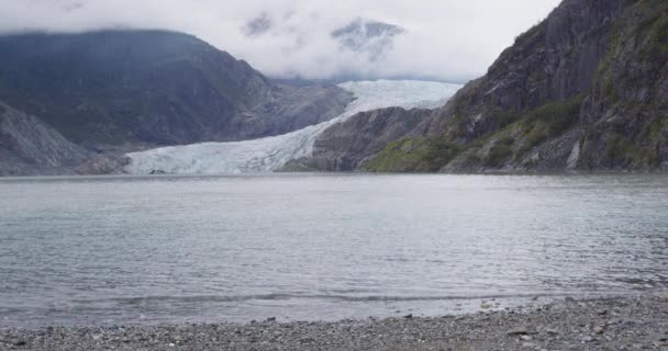 Alaszkai természet táj a Mendenhall gleccser — Stock videók