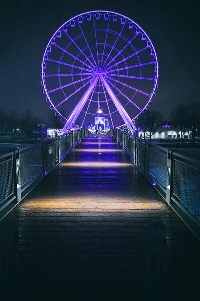 Montreal ferris wheel La Grande Roue de Montreal destino turístico en Old Port, Quebec, Canadá — Foto de Stock