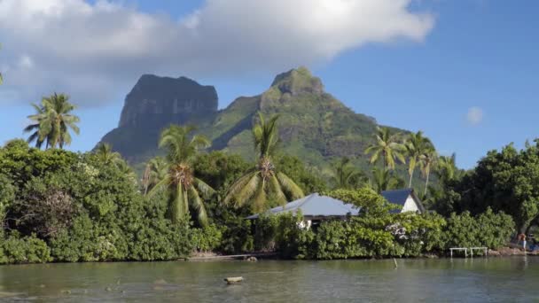 Französisch-Polynesien Bora Bora und Mount Otemanu in Tahiti — Stockvideo