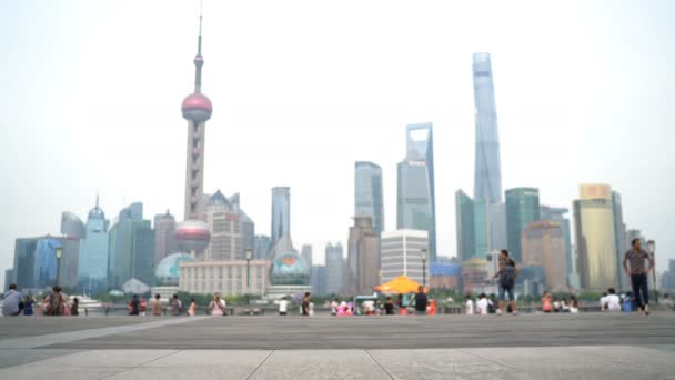 Latar belakang video Shanghai the Bund China — Stok Video