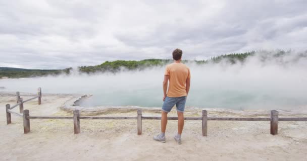 Neuseeland Reise Touristenbesichtigung Nordinsel Besuch Waiotapu Rotorua — Stockvideo