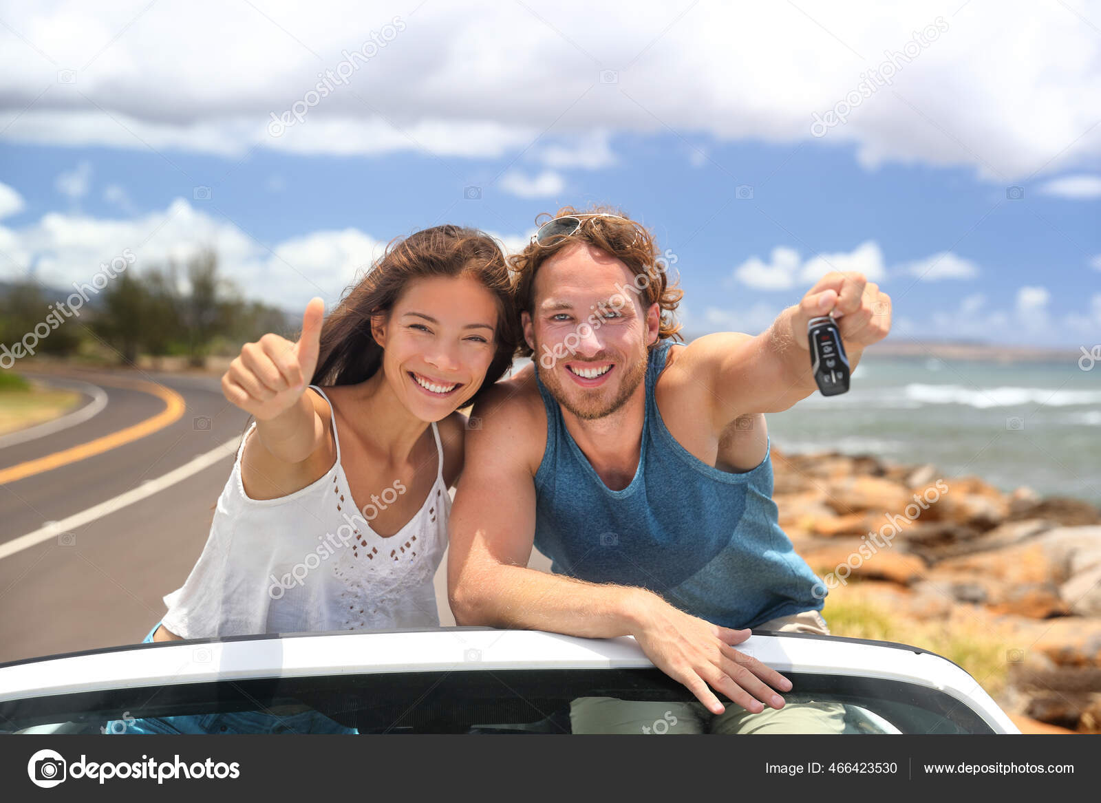 Car Keys Road Trip Summer Vacation Travel Couple Stock Photo By C Maridav