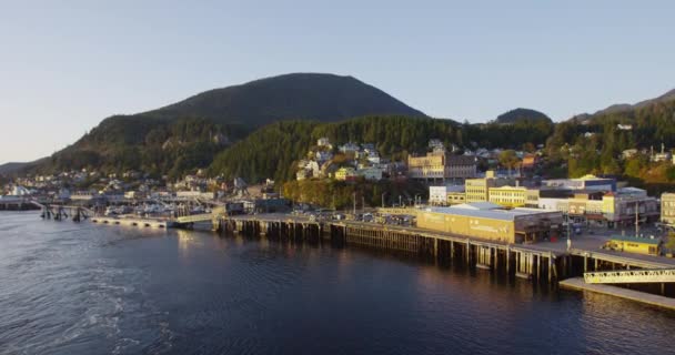 Alaska City of Ketchikan - Destino do navio de cruzeiro Alaska Inside Passage — Vídeo de Stock