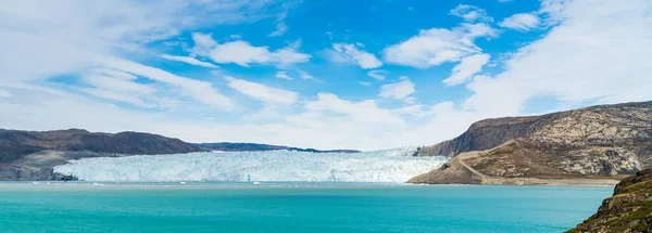 Παγετώνας Eqi γνωστός και ως Ilulissat Glacier στη Γροιλανδία - εμπρόσθια όψη παγετώνα στη Δυτική Γροιλανδία — Φωτογραφία Αρχείου