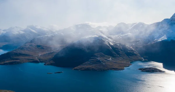 Bergslandskap natur antenn drönare bild — Stockfoto