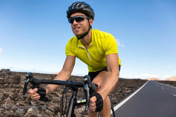 Cyclist riding road bike biking for triathlon — Stock Photo, Image