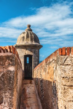San Juan Puerto Rico travel fort Castillo San Felipe del Morro, citadel in Old town. Caribbean USA clipart