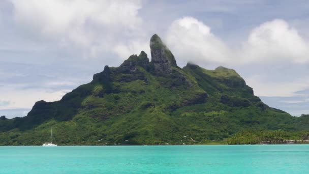 Bora Bora i góra Otemanu na Tahiti Polinezja Francuska — Wideo stockowe