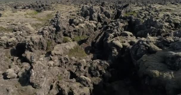 Imágenes aéreas de aviones no tripulados Islandia paisaje — Vídeos de Stock