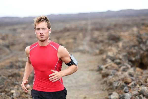 Biegacz szkolenia na zewnątrz na maraton — Zdjęcie stockowe