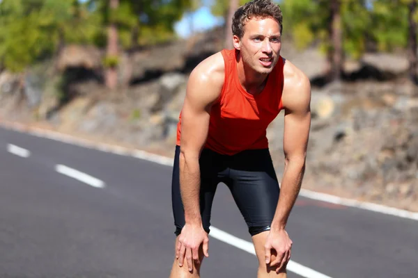 Man taking break during training — Stock Photo, Image