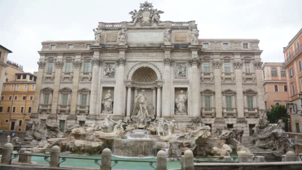 Fonte de Trevi Roma Itália — Vídeo de Stock