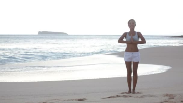 Meditação mulher ioga — Vídeo de Stock