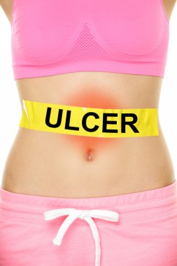 Woman Stomach with Yellow Tap clipart
