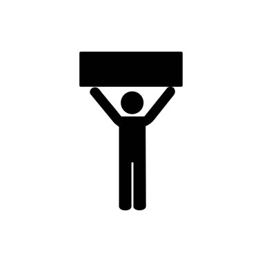 Başkanlık seçim kampanyası sırasında siyasi bir adayın mitingi. İsyan ve mitingler taşıyıcı simgeler