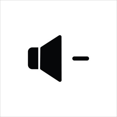 Ses eksi düğme vektör simgesi