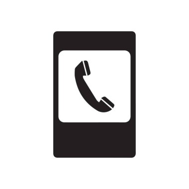 Yol işareti siyah telefon vektör simgeleri