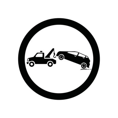 Yol işareti siyah tahliye makinesi vektör simgeleri