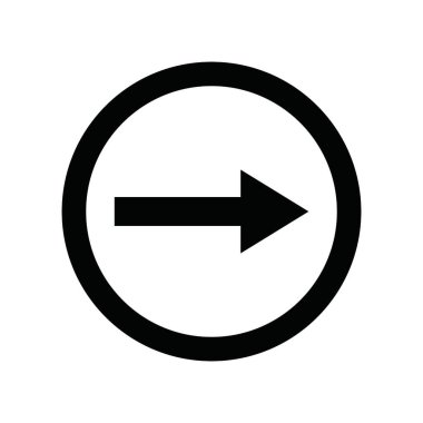 Yol işareti sağ vektör simgesine siyah