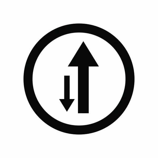 Verkehrszeichen Schwarze Beidseitige Verkehrsvektorsymbole — Stockvektor