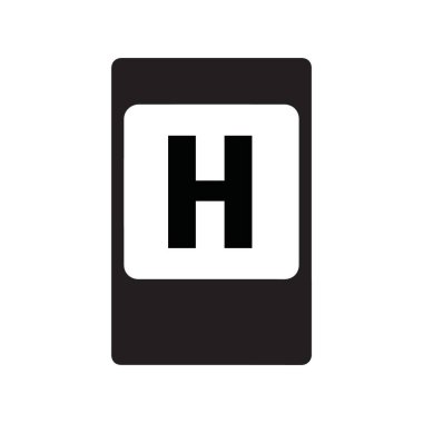 Trafik işareti hastane vektör simgesi 10