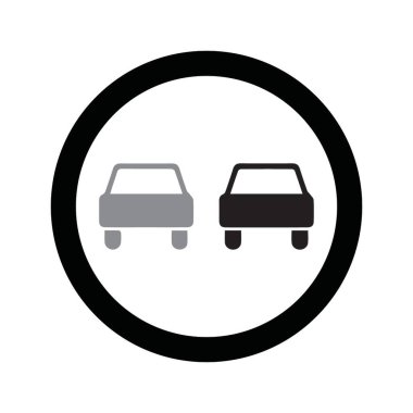 Trafik işaretinin vektör simgesini geçmesine izin verildi