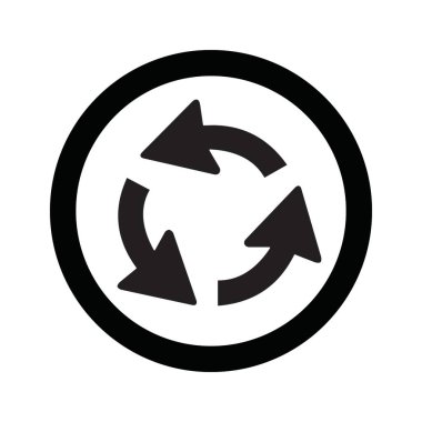 Trafik işareti çember vektör simgesi 10