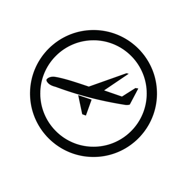 Közúti Közlekedési Tábla Repülőtéri Vektor Ikon Eps — Stock Vector
