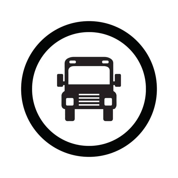 Señal Tráfico Negro Bus Stop Vector Iconos — Vector de stock