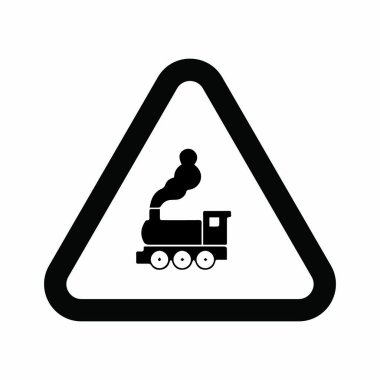 Yol İşareti Demiryolu Vektörü Simgesi EPS10