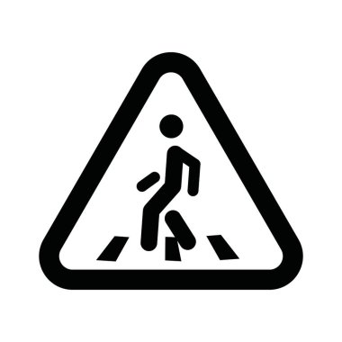 İnsanlar için yol trafik işareti girdisi 10 OS vektör simgesi