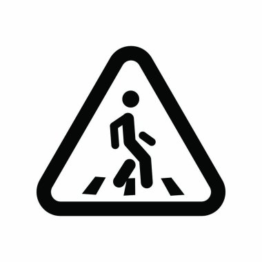 İnsanlar için yol trafik işareti girdisi 10 OS vektör simgesi