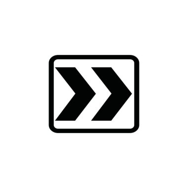 Yol trafik işareti, ok hareketi sağ vektör simgesi 10 eps