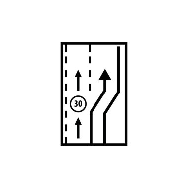 Plakkart yol trafik makineleri vektör simgeleri