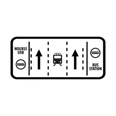 Plakkart yol trafik makineleri vektör simgeleri