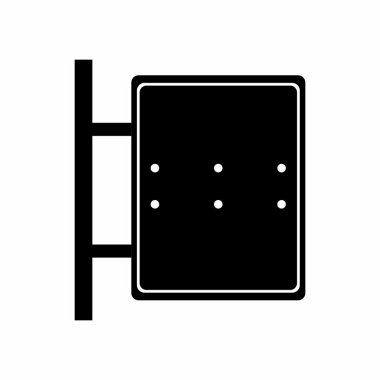 Yol işaretleri boş. Yönler için vektör siyah sokak işaretleri şablon