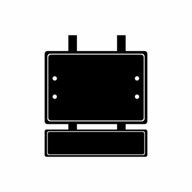 Yol işaretleri boş. Yönler için vektör siyah sokak işaretleri şablon